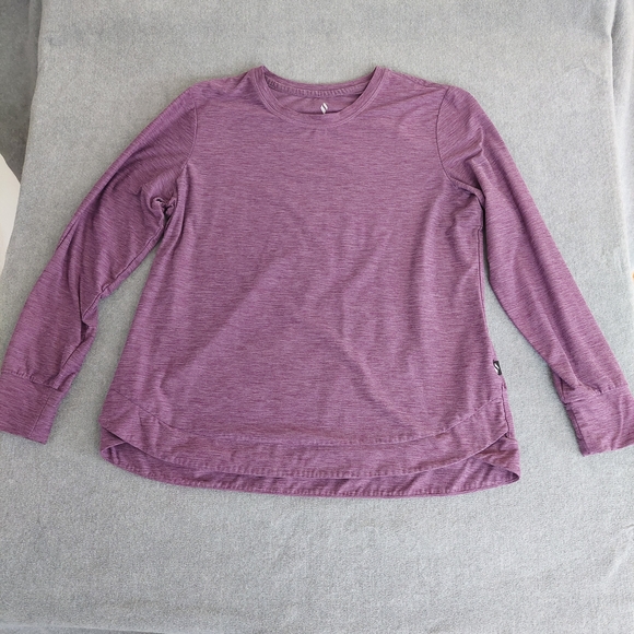 Skechers GO DRI SWIFT Long Sleeve Tunic Top Purple Heathered M - Picture 2 of 7